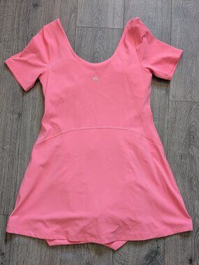 81. 💖 Lululemon Pink Active Mini Dress with Built-In Shorts 💖